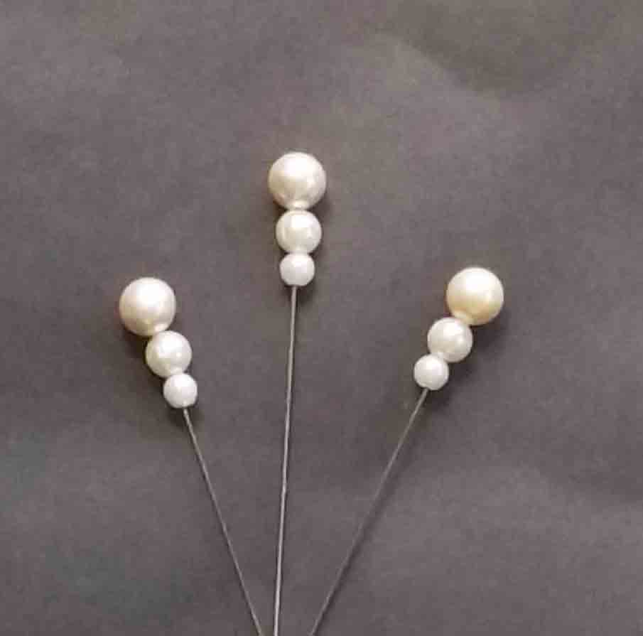 1809 - 3" Triple Pearl Head Pin - 6.50 box of 72