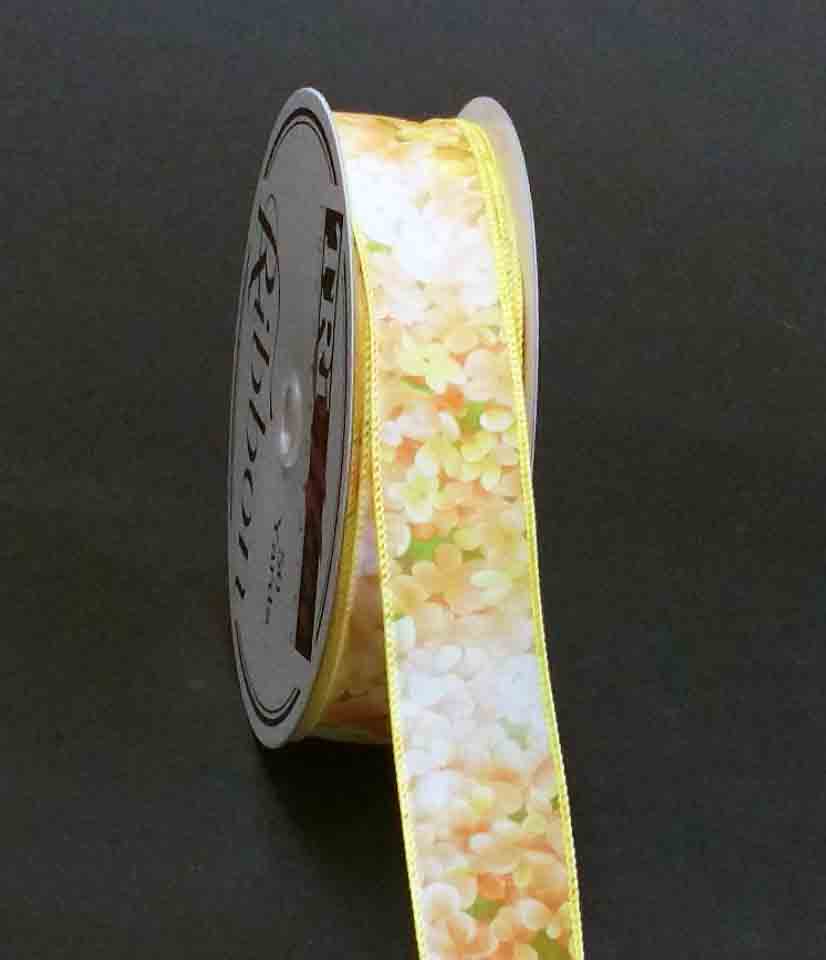 7150 - 1.5" x 50 yds Wired Spring Floral - 7.50 bolt