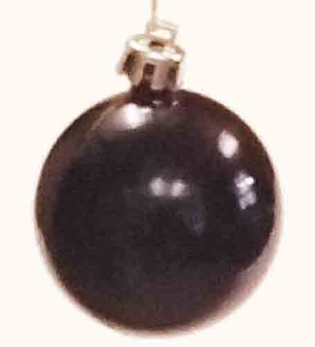 X981 - 3" Shiny Black Hanging Ball - .99ea, .79/24