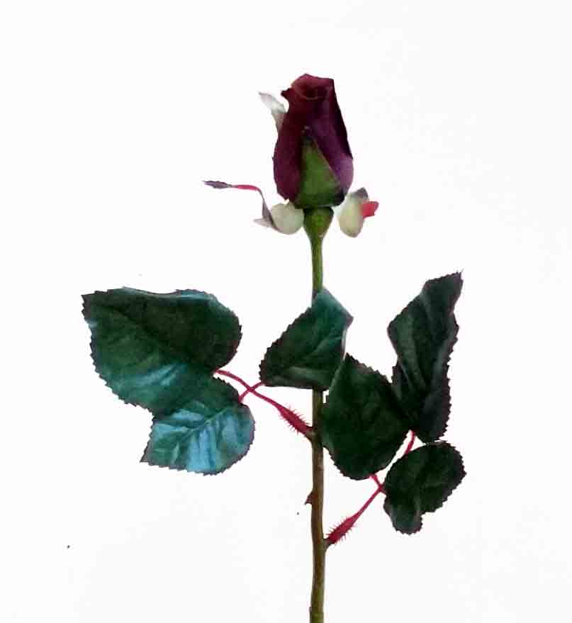 R1 - 14" Chocolate Rose Bud Stem - 1.25 ea, 1.05/12