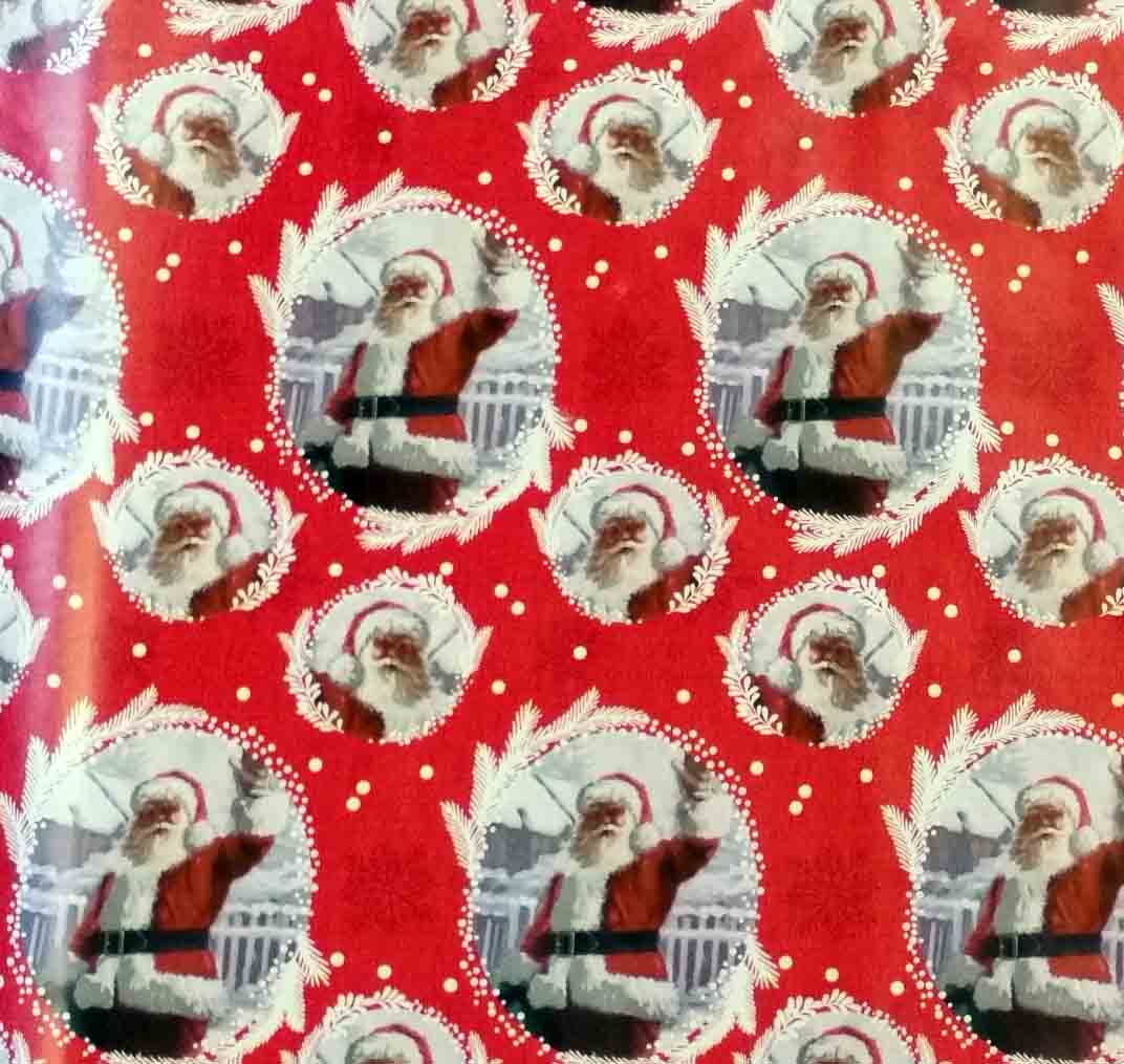 1782 - 30" x 50' Santa Gift Wrapping - 13.60 roll