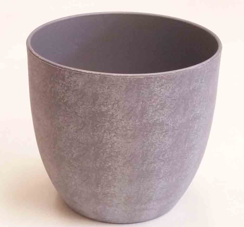 7355 - 8.5" Grey Textured Modern Planter - 10.50 ea