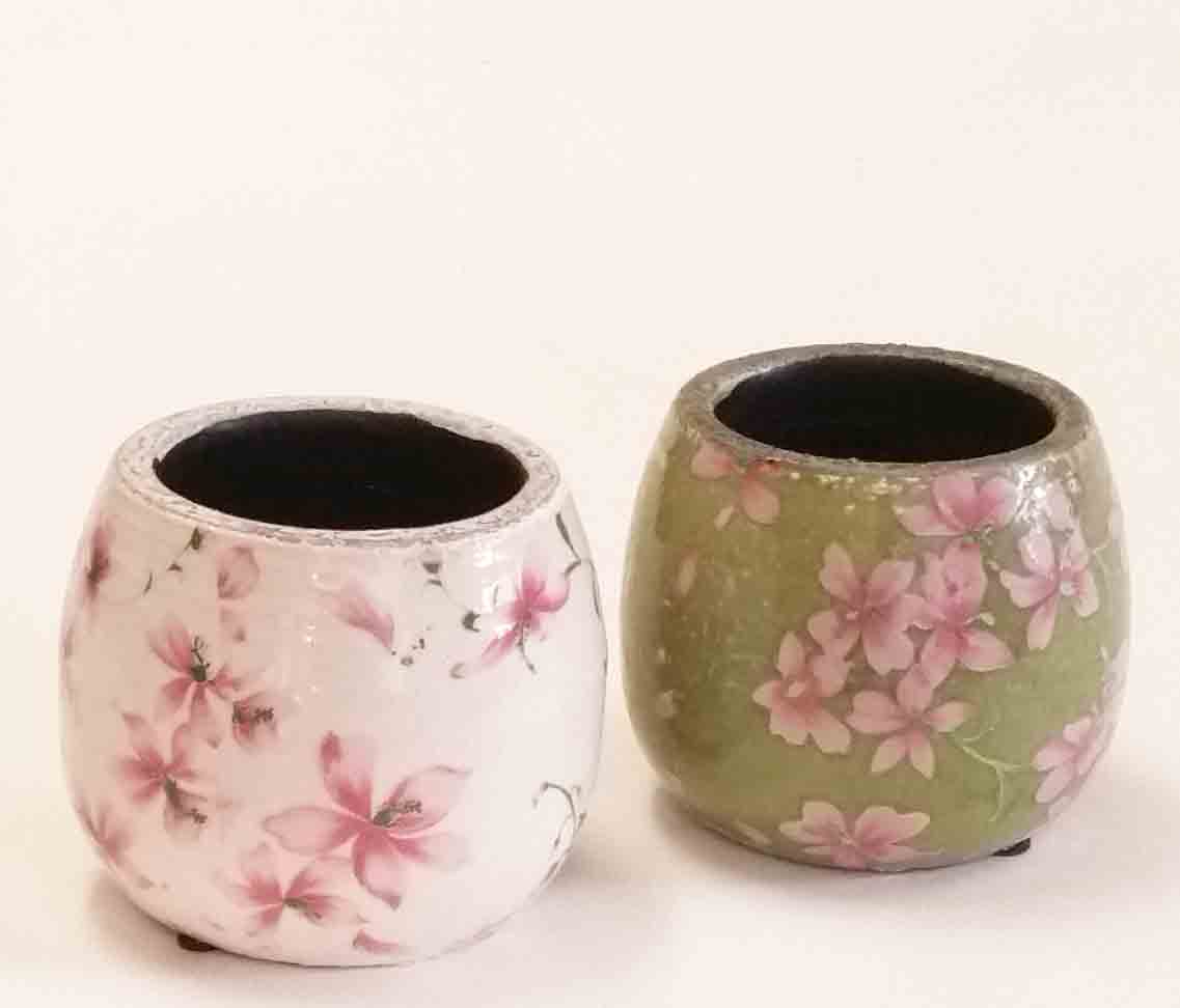 C2535 - 3.5" Round Ceramic Pot - 1.95 ea