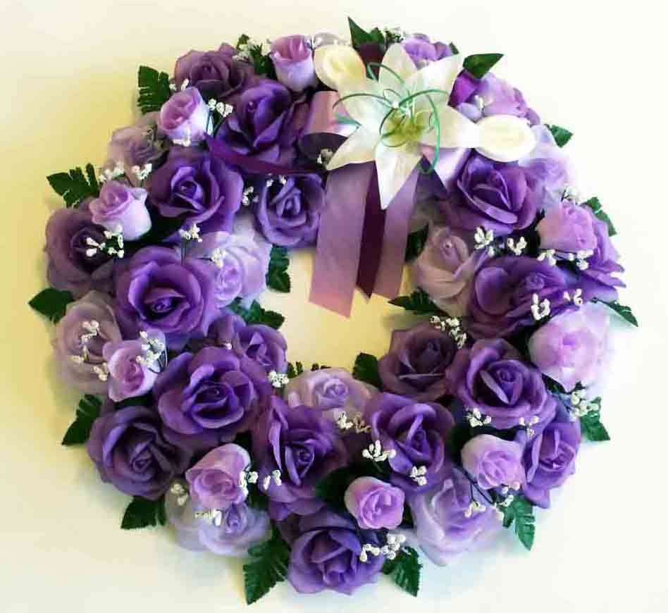 1132 - 20" Purple/Lavender Elegant Wreath - 42.50 ea