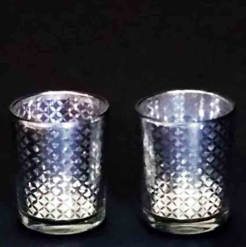 GL451 - Silver Lattice Votive Holder - 1.15 ea, .95/12