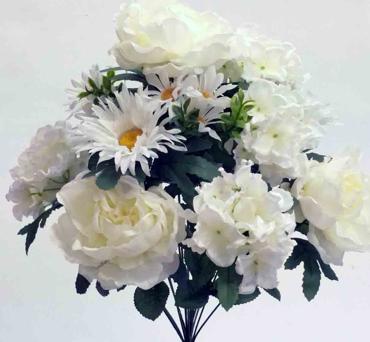 CRB14 - 21" Cabbage Rose/Hydrangea/Daisy Bush - 9.55 ea
