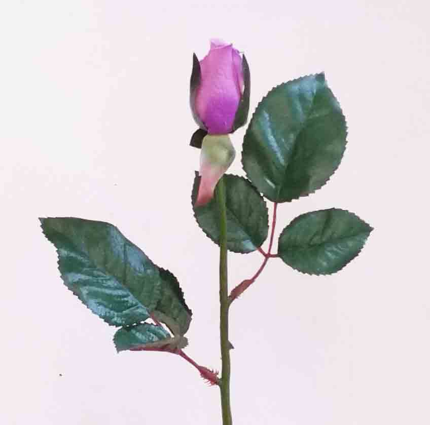 R1 - 14" Lavender Rose Bud Stem - 1.25 ea, 1.05/12