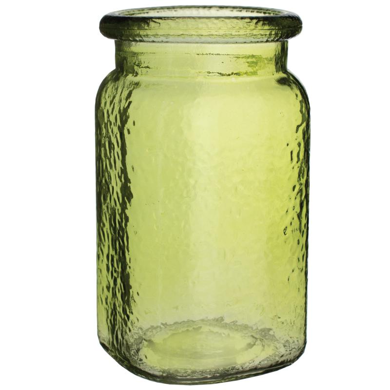 GC3279 - 6.5" Green Hammered Jar - 3.50 ea, 3.25/24