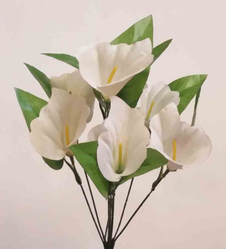 CBE9 - 20" Ivory Calla Lily Bush - 5.95 ea, 5.50/12