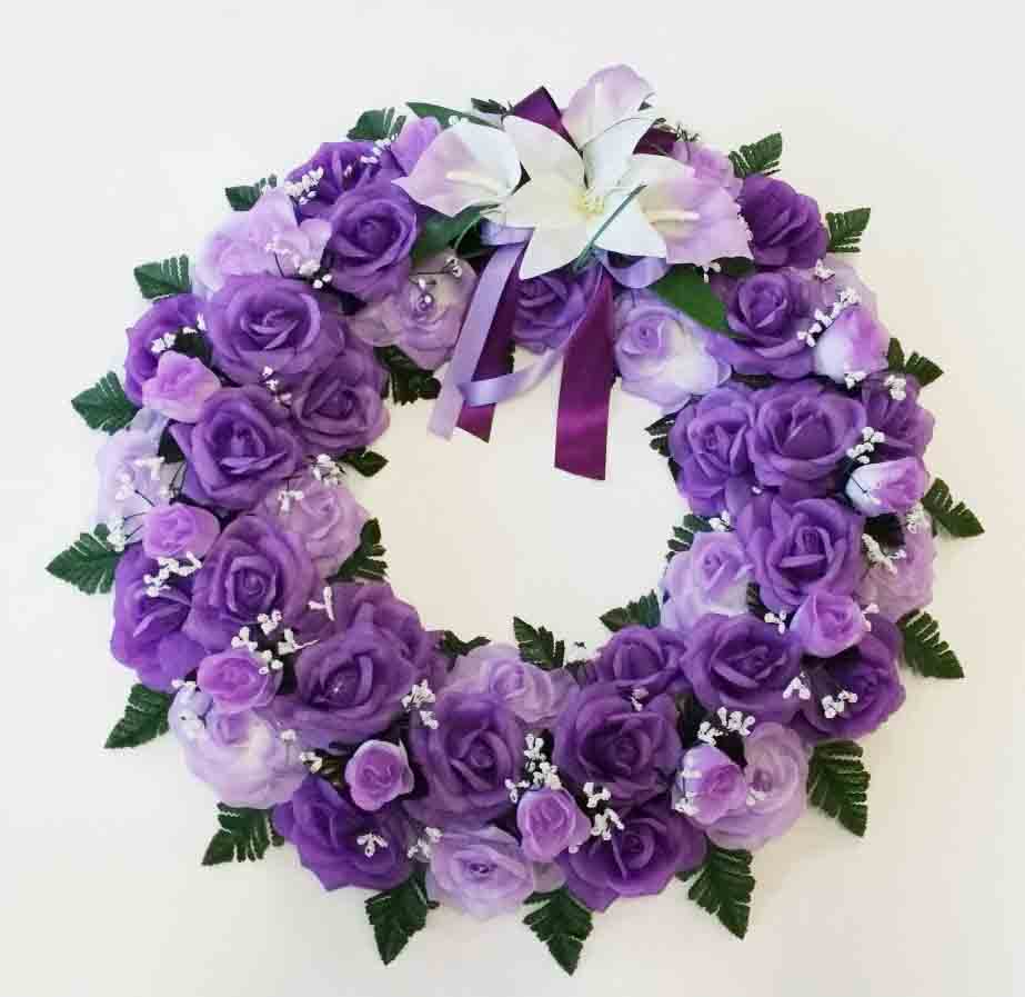 1133 - 24" Purple/Lavender Elegant Wreath - 49.95 ea