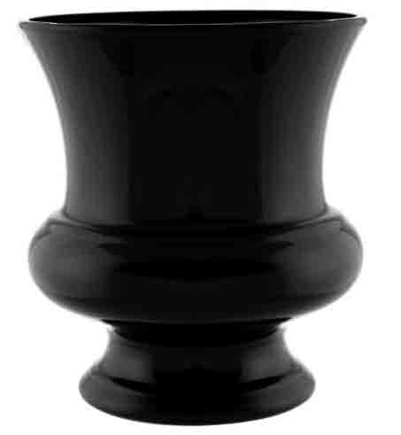 8106 - 9.5" Black Designer Urn - 11.50 ea, 10.75/6