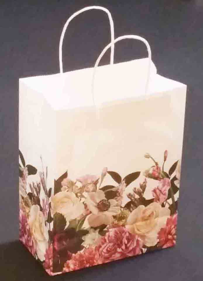 1069 - 5 x 10 x 13" Paper Bag with Floral Garden - .95 ea, .75/10