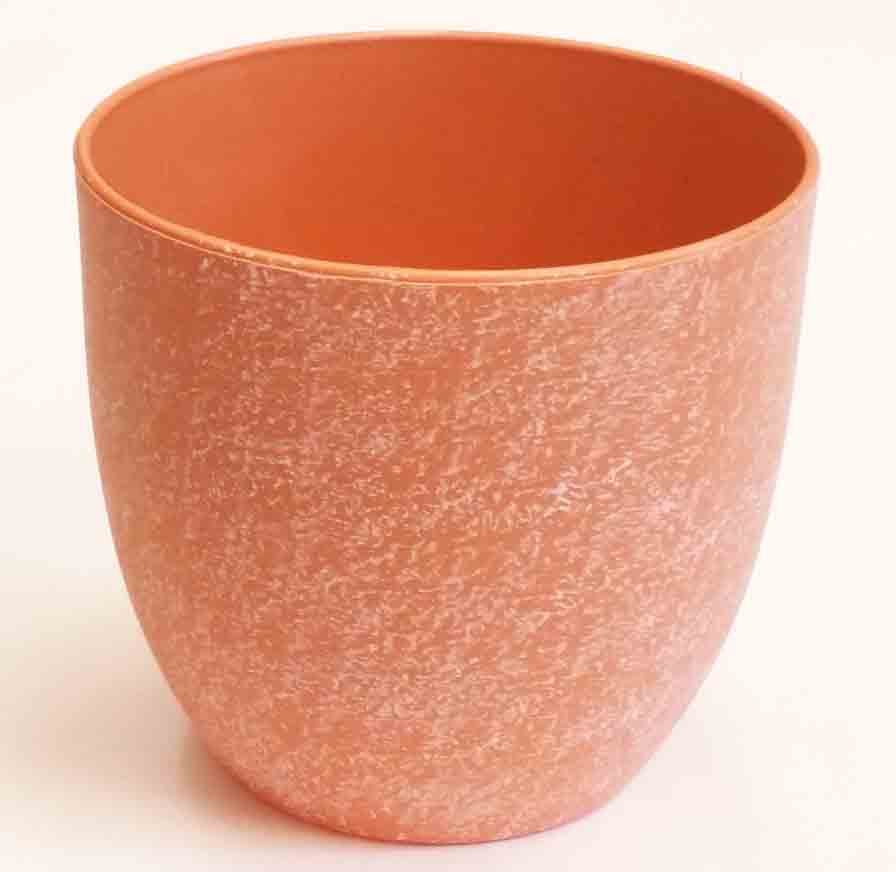 7355 - 8.5" Terra Cotta Textured Modern Planter - 10.50 ea