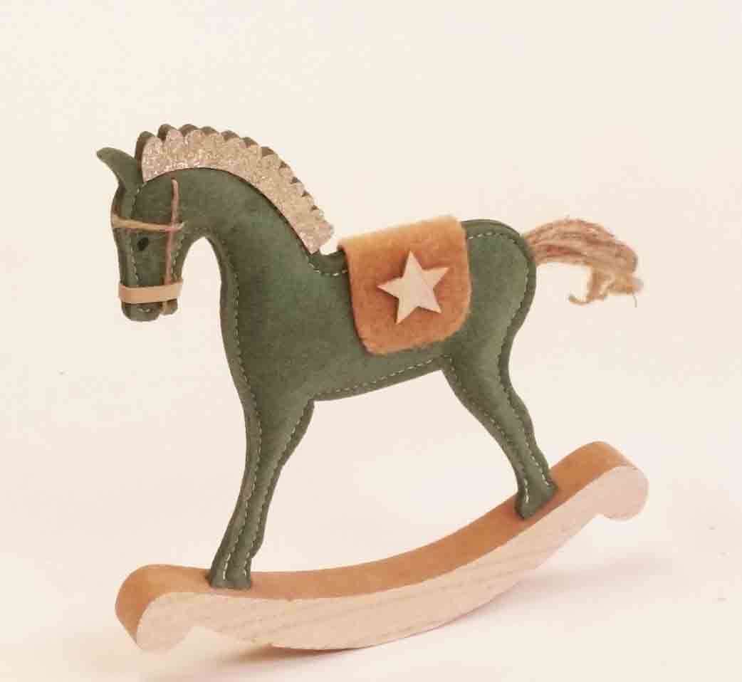 X797 - 8.5" Green Rocking Horse - 7.25 ea