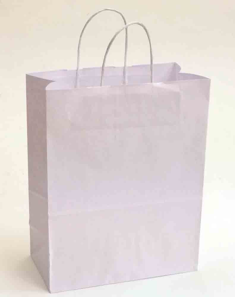 1066W - 5 x 10.25 x 12.75" White Paper Bag - .80 ea, .60/12