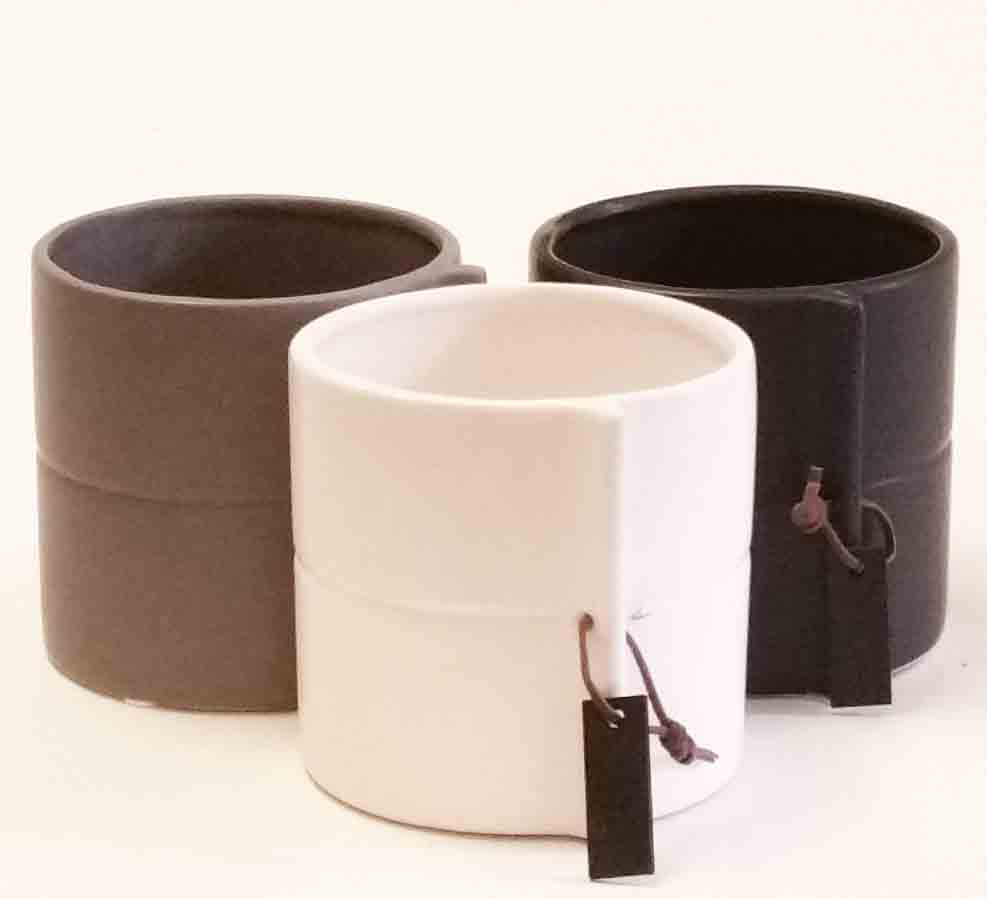 C1700 - 3.5" Round Ceramic Pot - 2.95 ea, 2.50/12