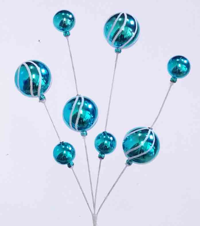 X722 - 18" Blue Ball Spray x 8 - 4.95 ea, 4.50/36