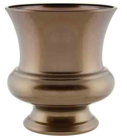 8106 - 9.5" Antique Brass Designer Urn - 11.50 ea, 10.75/6
