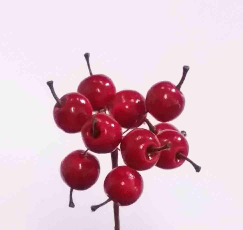 X363 - 5.5" Red Cherry Pick Cluster x 10 - 1.95 ea, 1.75/36