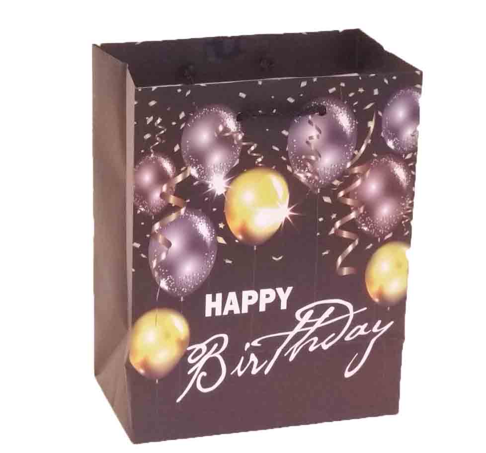 1058 - 2.5 x 4.5 x 5.5" Happy Birthday Mini Gift Bag - .60 ea, .48/12
