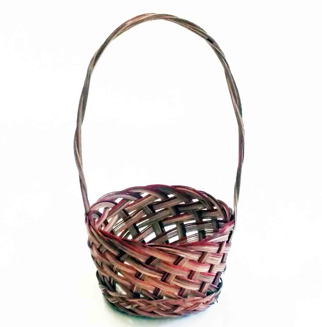 6905 - 5" Coco Midrib Basket with Handle - 1.65 ea