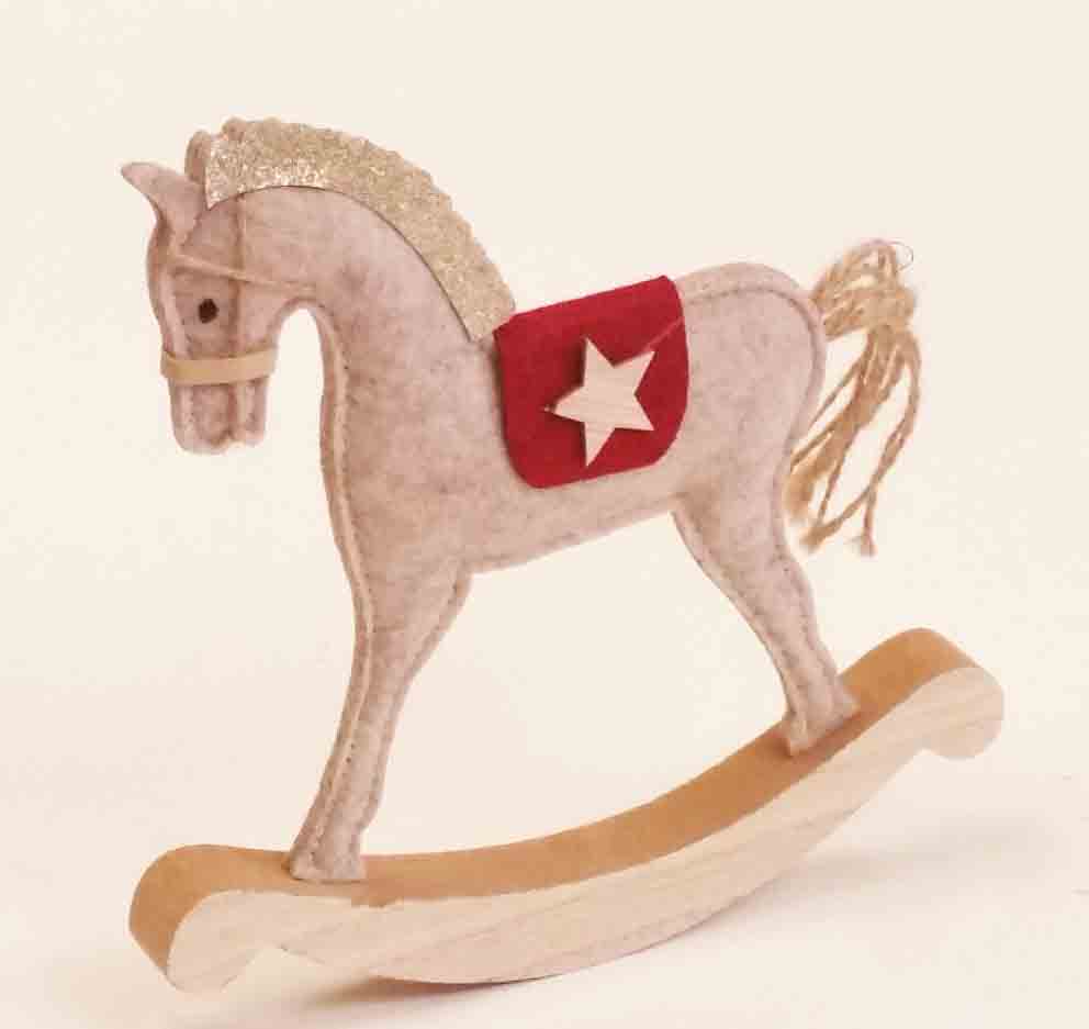 X797 - 8.5" Beige Rocking Horse - 7.25 ea