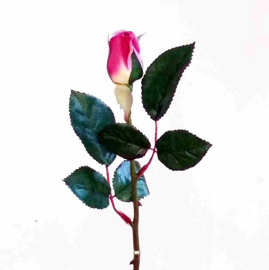 R1 - 14" Rose Rose Bud Stem - 1.25 ea, 1.05/12