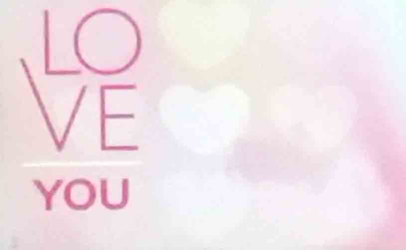 AC5213 - Love You - 2.45 pkg, 2.25/10