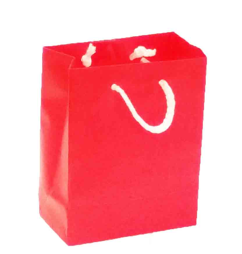 1058 - 2.5 x 4.5 x 5.5" Red Mini Gift Bag - .60 ea, .48/12