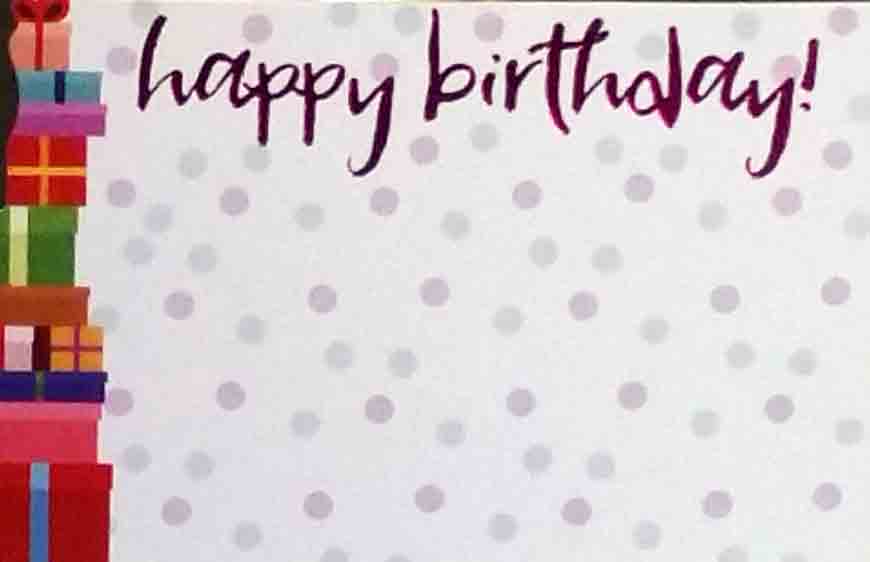 SP0587 - Happy Birthday - 2.45 pkg, 2.25/10