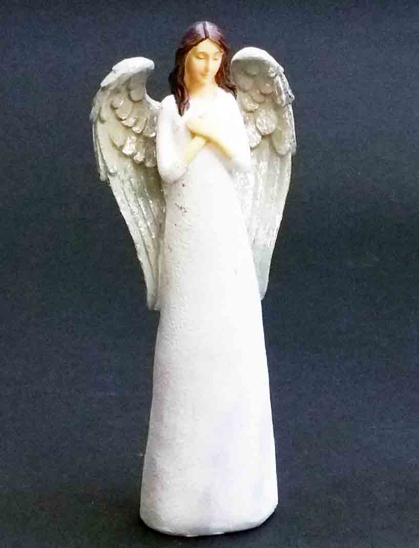 3767 - 9.75" Angel with Silver Wings - 12.85 ea, 12.50/12