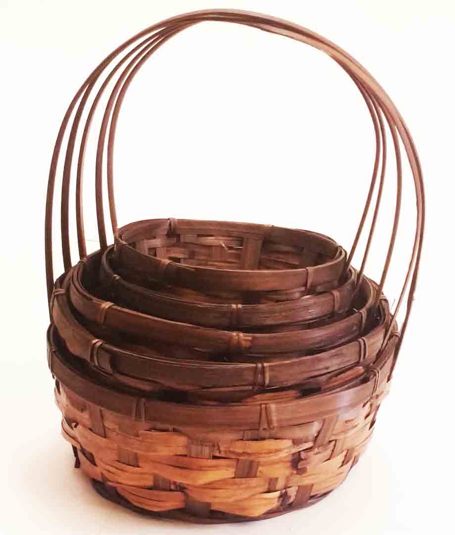 5861 - Round Basket with Liner - 19.80 set of 5