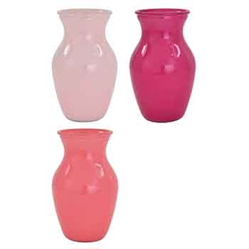 GC3871 - 8" Shades-of-Pink Rose Vase - 4.95 ea, 4.50/12