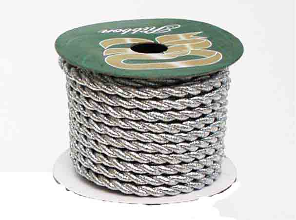 2887 - 6 mm x 10 yds Silver Cord - 3.60 bolt