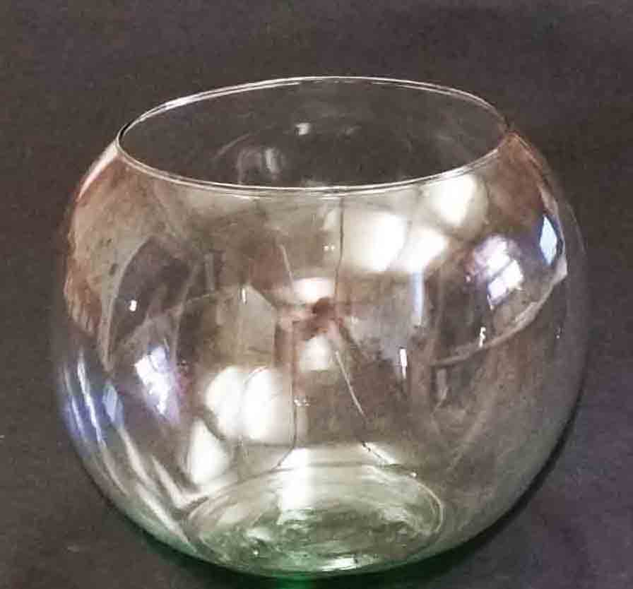 GL5007 - 10" Green Tinted Rose Bowl - 23.95 ea, 22.25/2