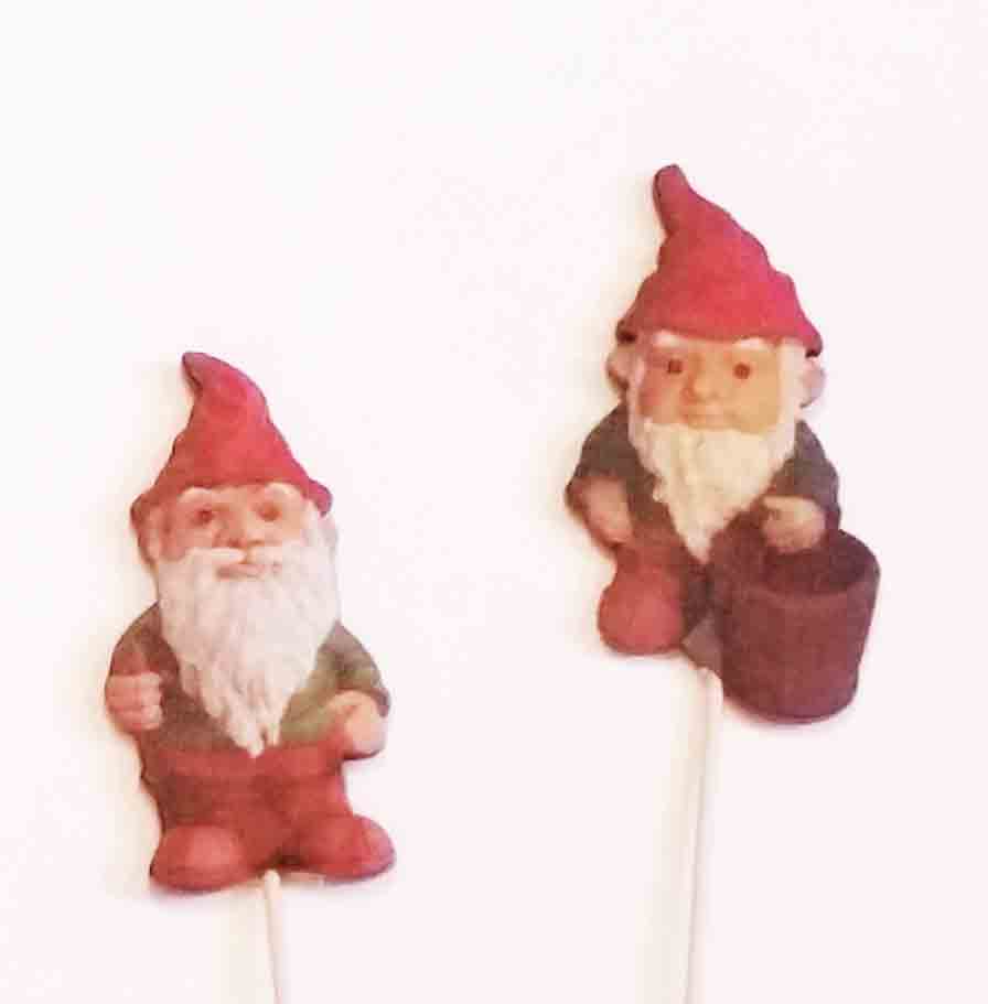 343 - 3.75" Garden Gnome on 18" Stick - 1.15 ea, 0.85/12