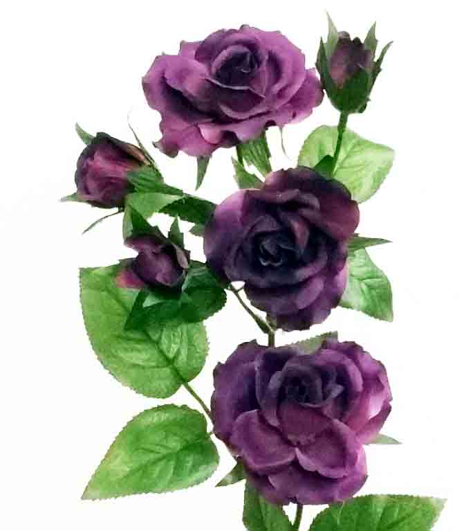 R5 - 24" Purple Rose Spray - 3.60 ea, 3.30/12