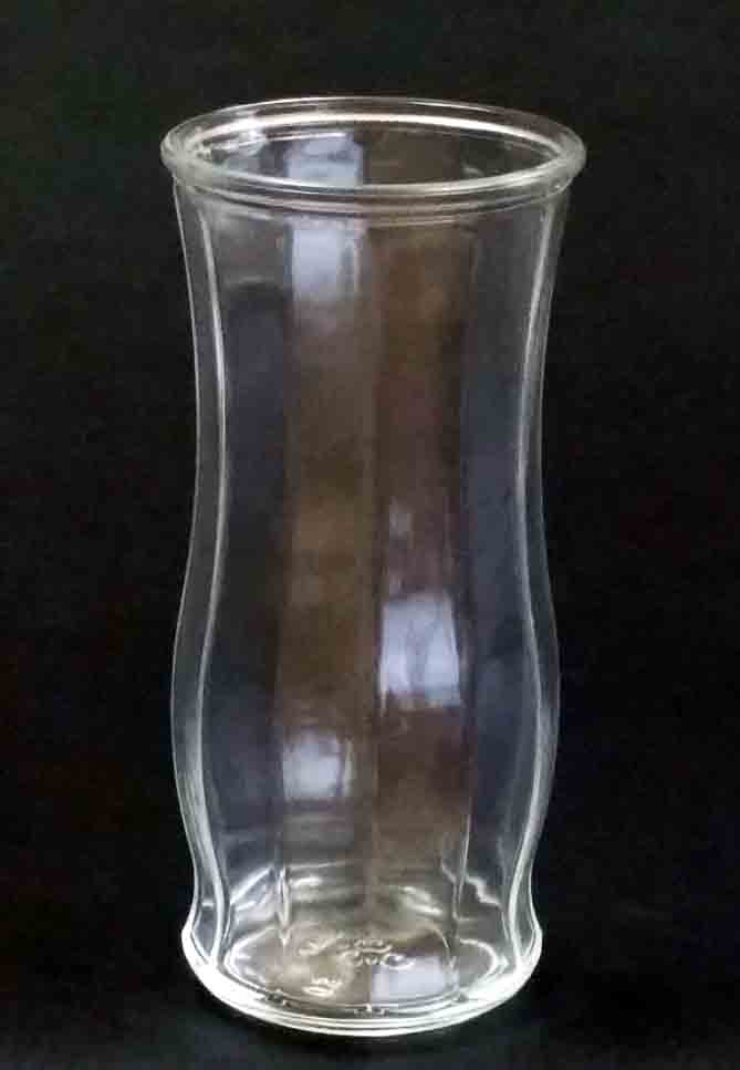 GL2972 - 8.5" Clear Ribbed Rose Vase - 3.15 ea, 2.85/12