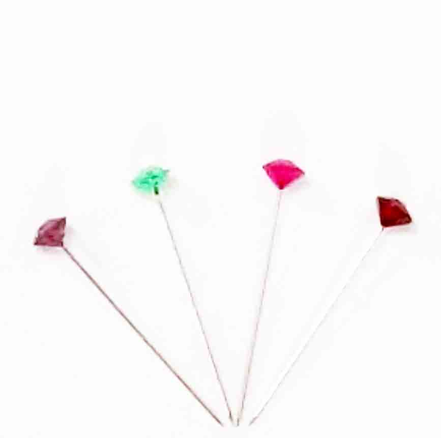 2702 - 2" Gem Head Pins - 2.95 box of 100, 2.75/10