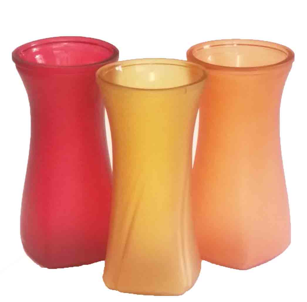 GC4093 - 8.5" Rose Vase - Campfire Asort - 5.15 ea, 4.90/12