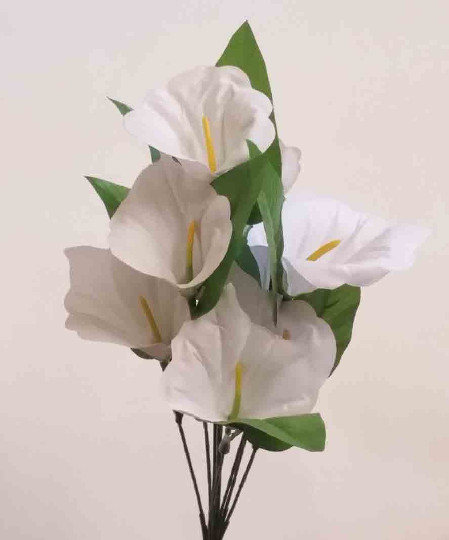 CBE9 - 20" White Calla Lily Bush - 5.95 ea, 5.50/12