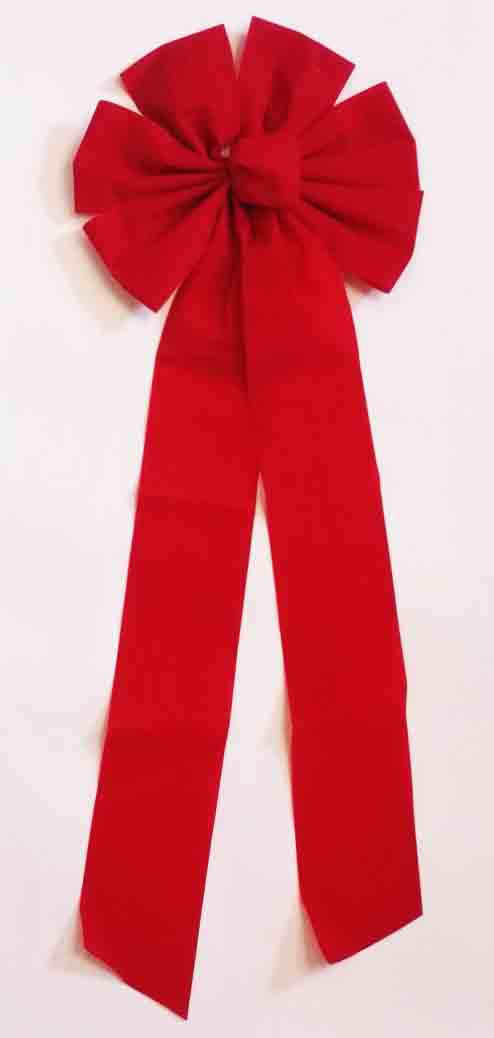 X830 - 27" Red Bow - 1.80 ea, 1.55/12