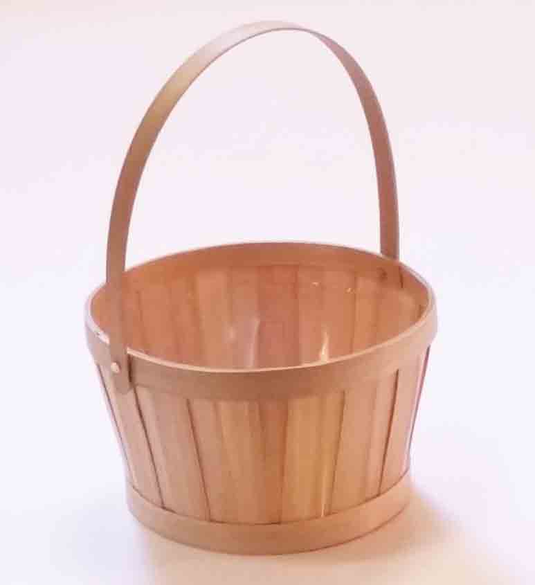 4285 - 7.25" Bamboo Basket w/Handle and Liner - 4.45 ea, 4.15/24