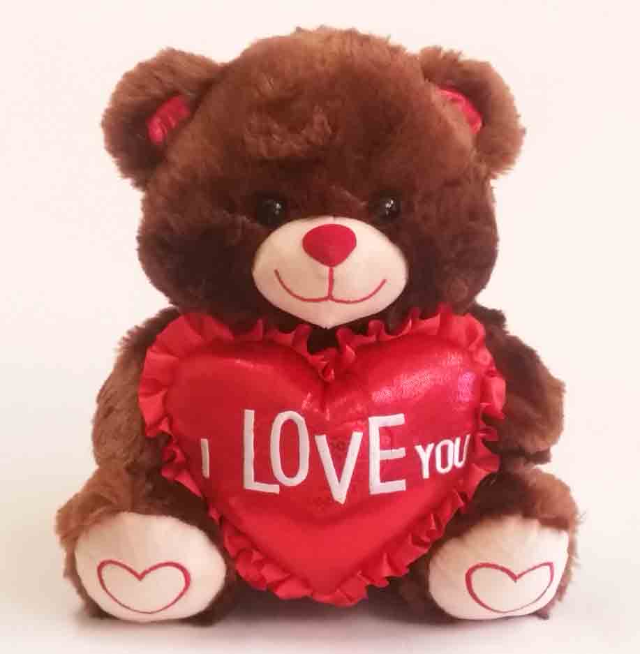 P308 - 12" Plush Sitting Bear with "I LOVE YOU" - 13.95 ea