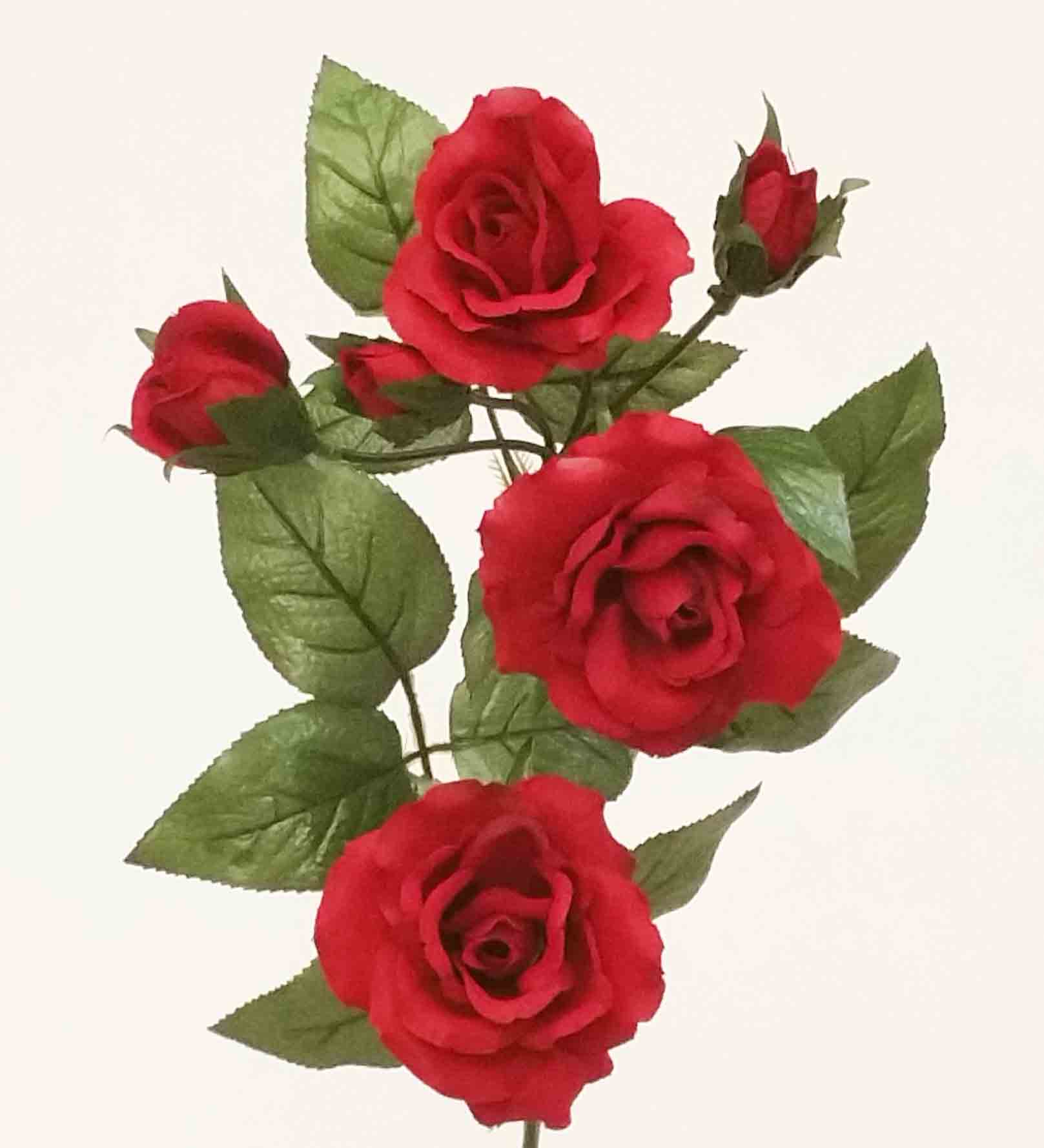 R5 - 24" Red Rose Spray - 3.60 ea, 3.30/12