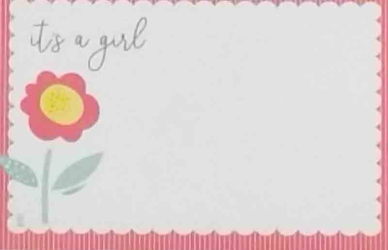 AC4987 - It's a Girl - 2.45 pkg, 2.25/10