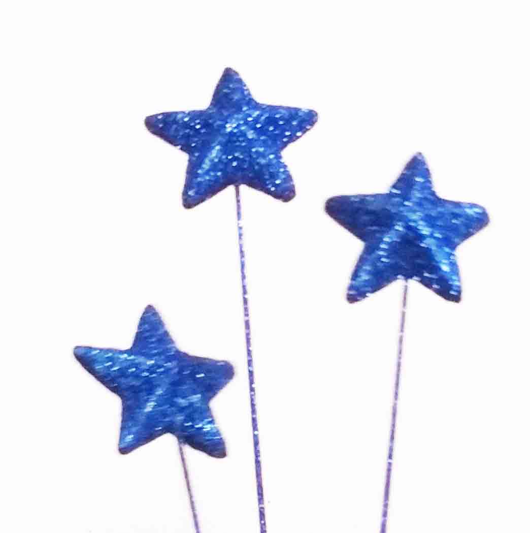 X3809 - 18" Glittered Star on a Stick - 2.50 bunch of 10