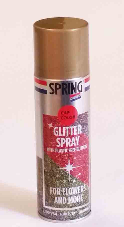 834 - Chrysal Glitter Can - Gold - 14.75 ea