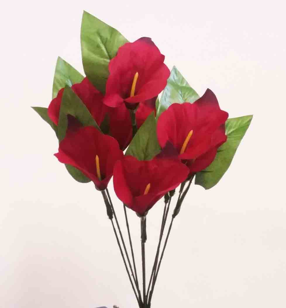 CBE9 - 20" Red Calla Lily Bush - 5.95 ea, 5.50/12