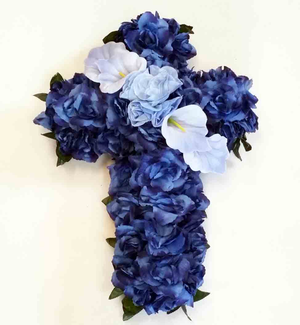 1883 - 22" Dark Blue/Light Blue Decorative Cross - 32.50 ea